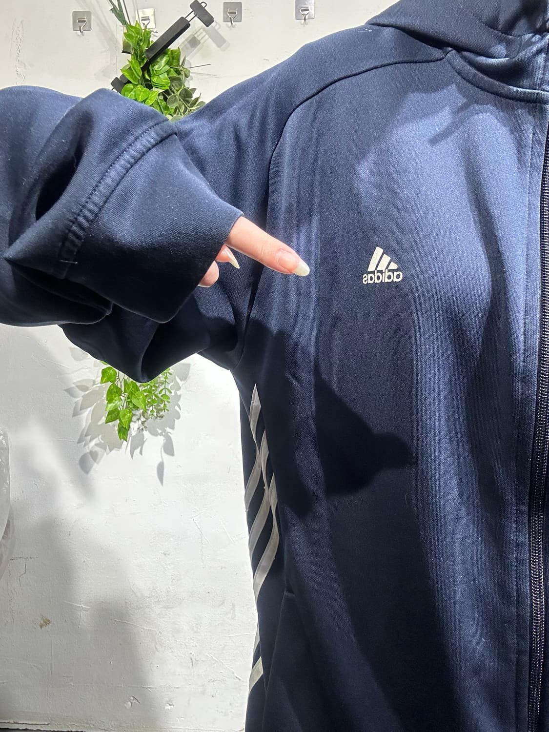 아디다스 네이비 후드 오버핏 트랙탑 져지 XL 상품이미지4