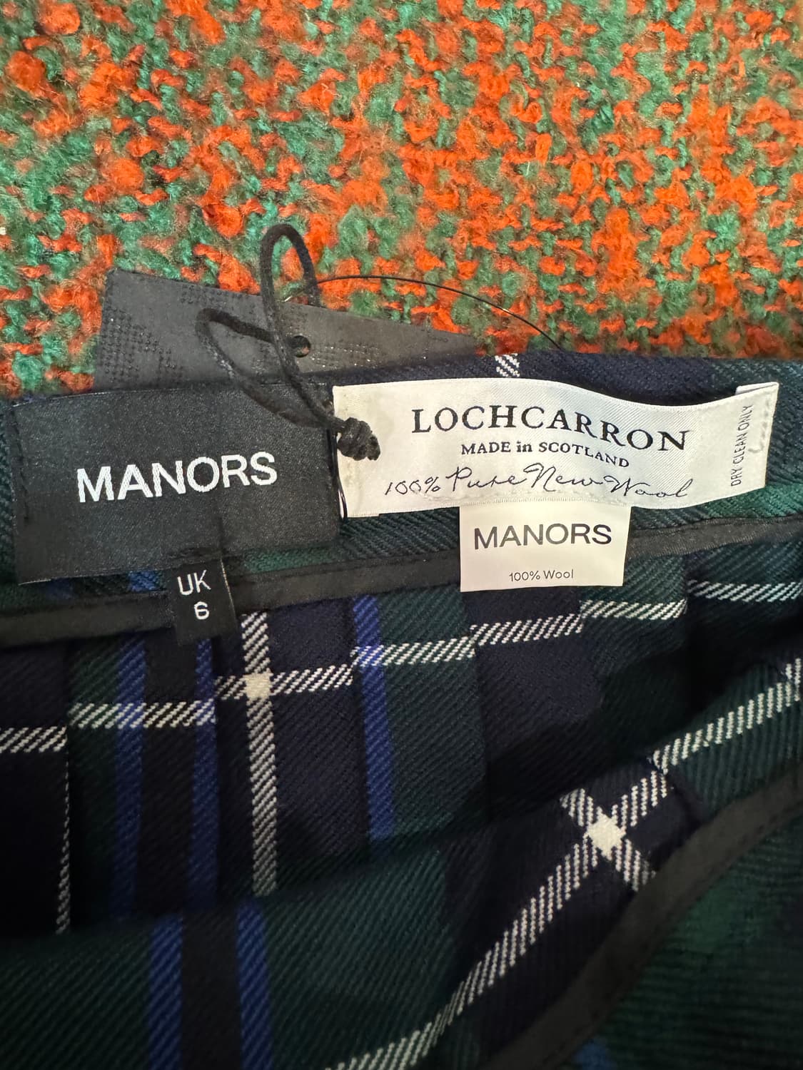 매너스x 로캐런 스코틀랜드 울 미니 킬트스커트타탄 킬트 스커트24~25 상품이미지6