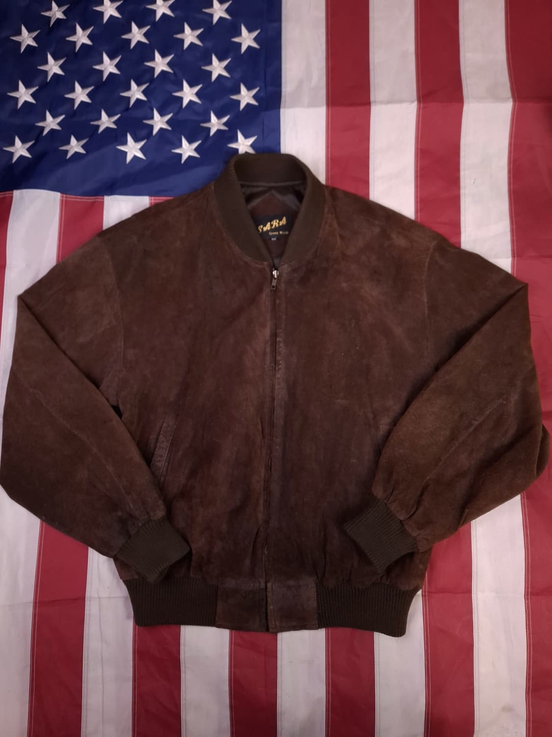 80's 빈티지 리얼 돈피 스웨이드 MA-1 항공자켓 상품이미지1