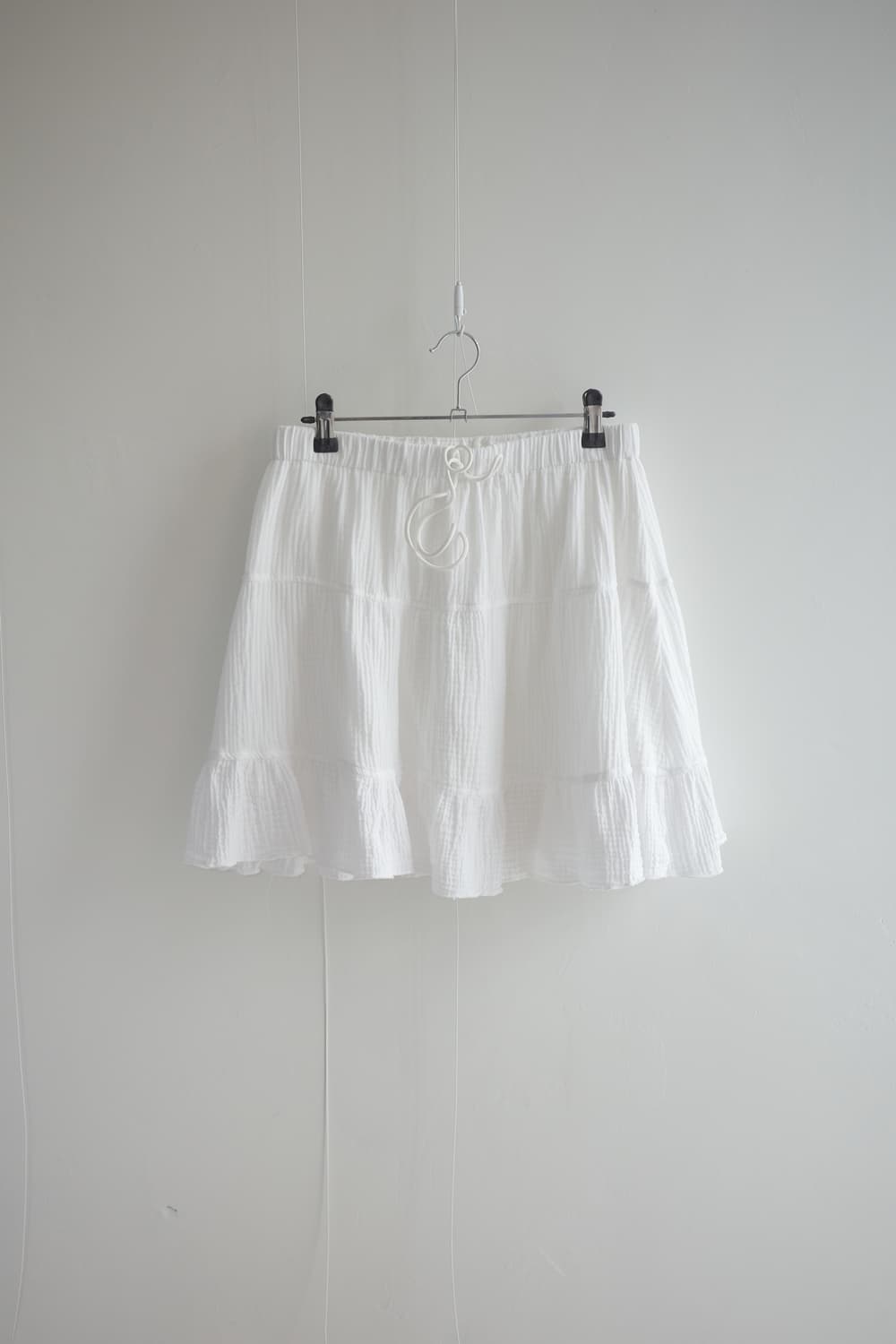  White cotton banding skirt 상품이미지2