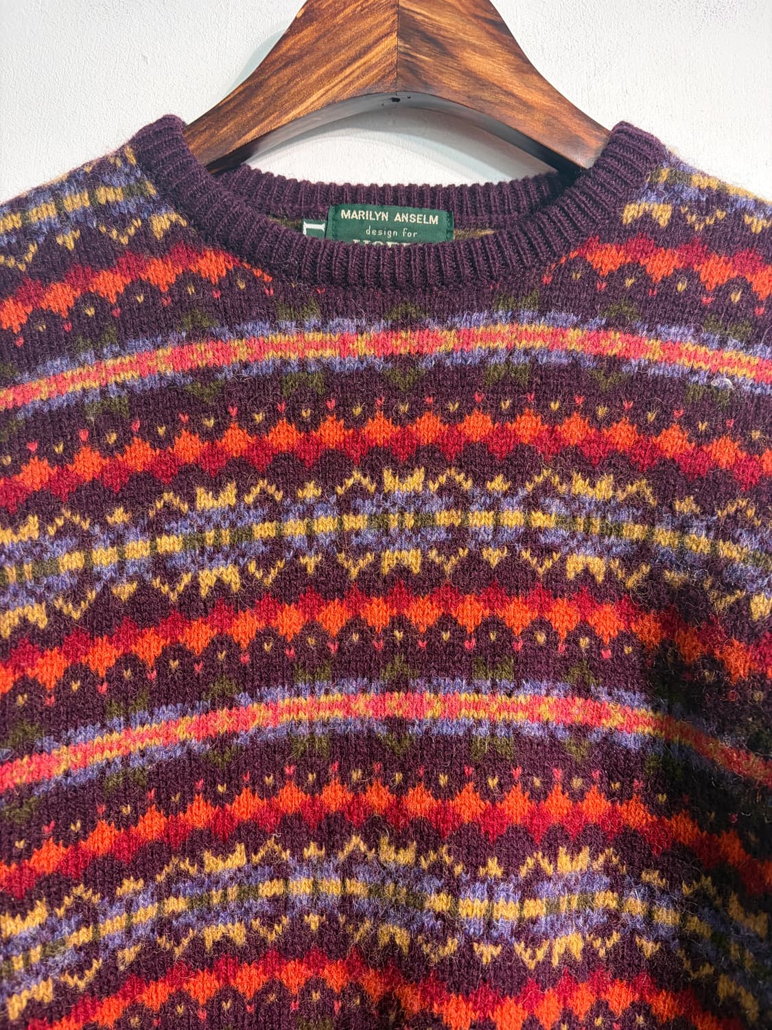 Shetland wool 100% 페어아일 크롭니트 상품이미지5