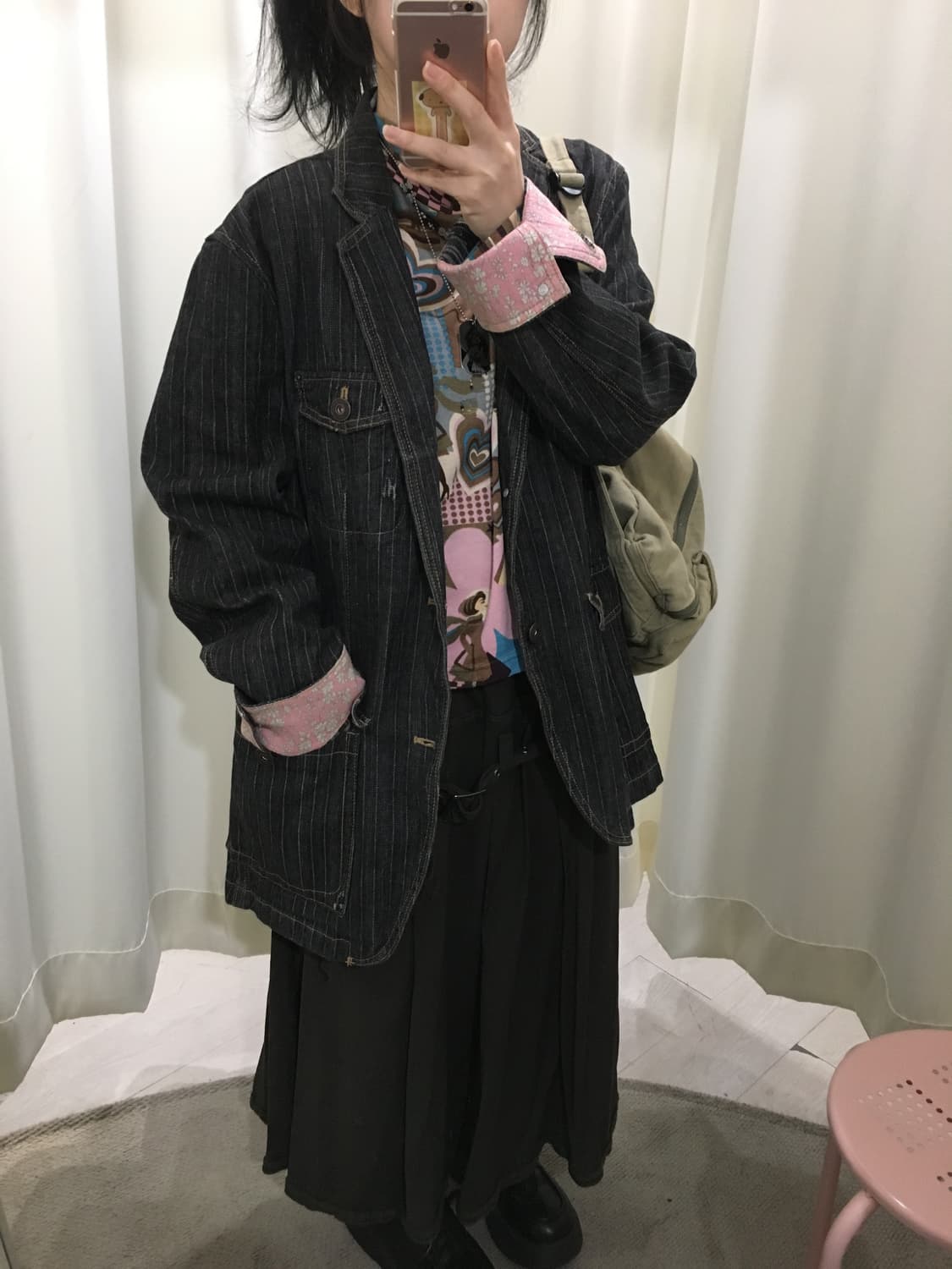 Retro graphic print top 상품이미지2
