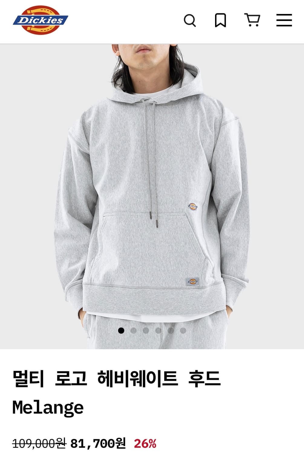 디키즈 후드티 XL 상품이미지1