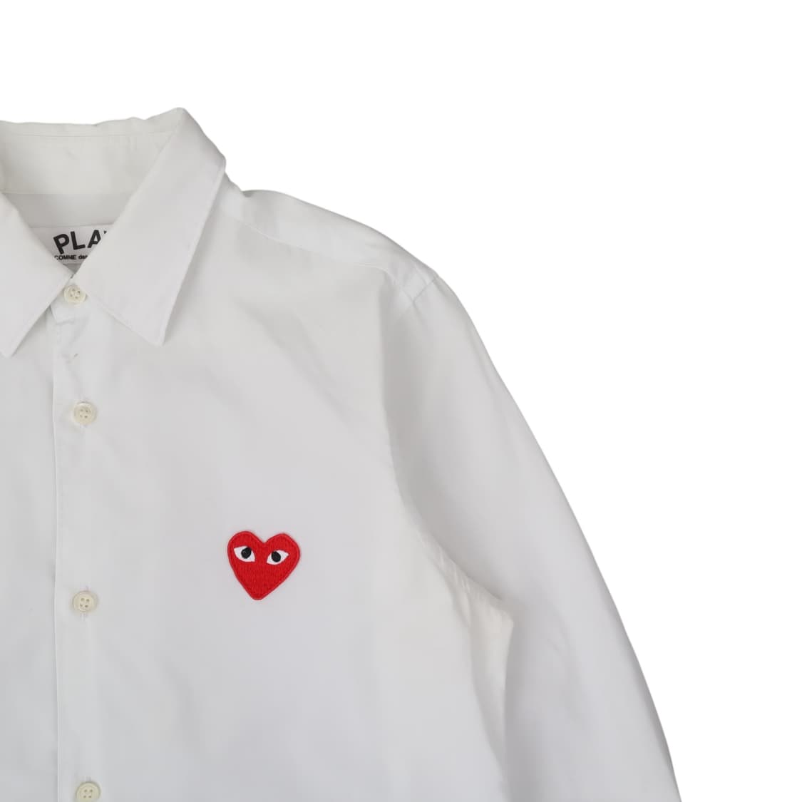 꼼데가르송 화이트 하트와펜 코튼 셔츠 상품이미지3