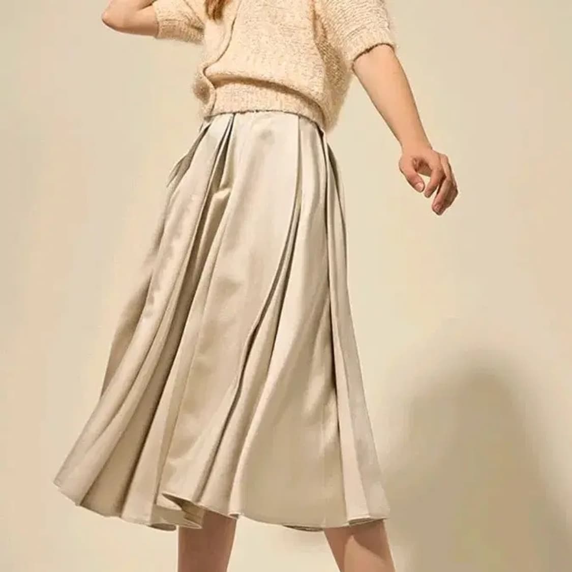 한섬 랑방 컬렉션 주름 스커트 상품이미지1