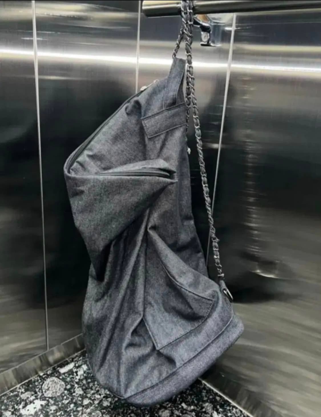 미스테리어스호텔 체인 데님백 벤티사이즈 상품이미지3