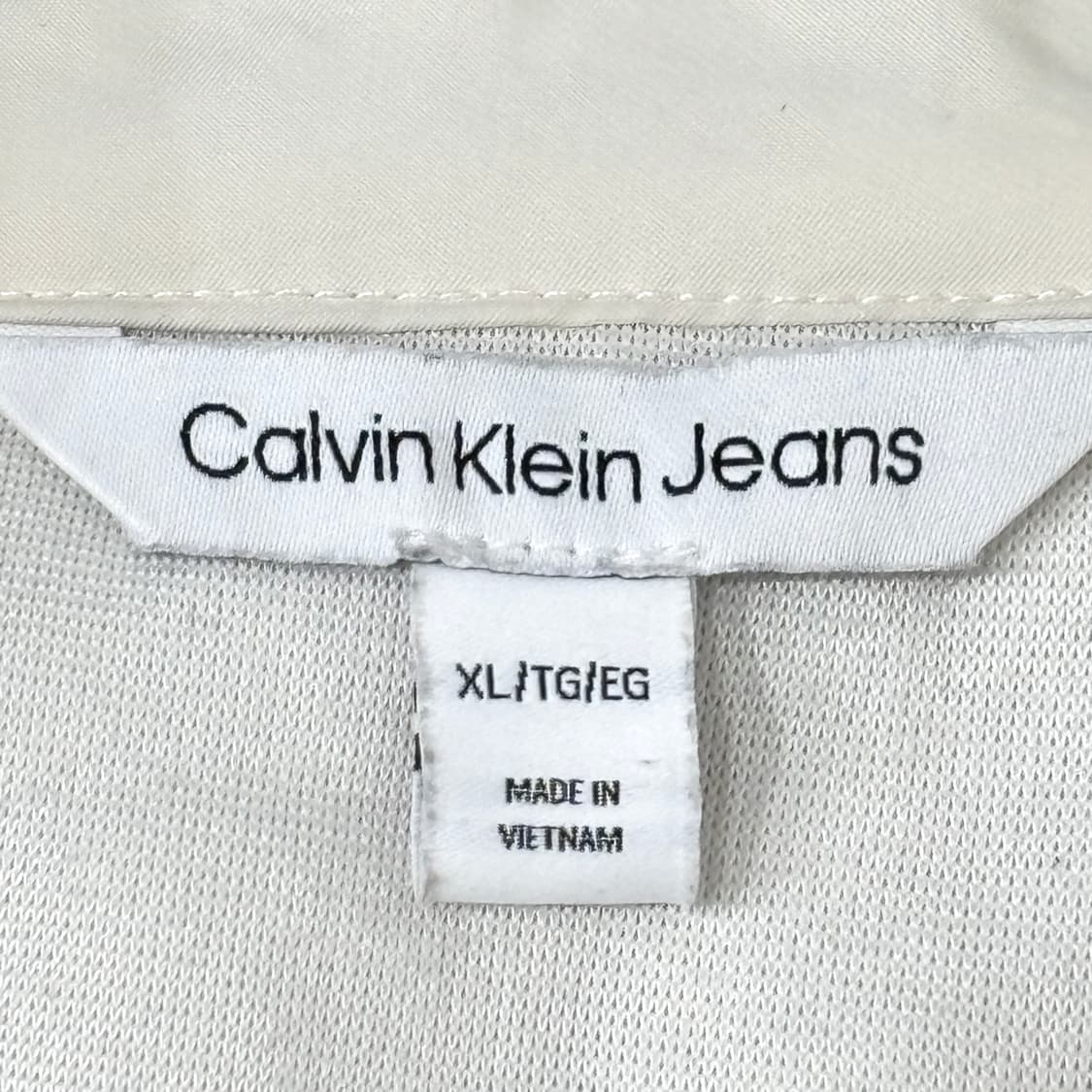 캘빈클라인 아이보리 후리스 반집업 상품이미지3