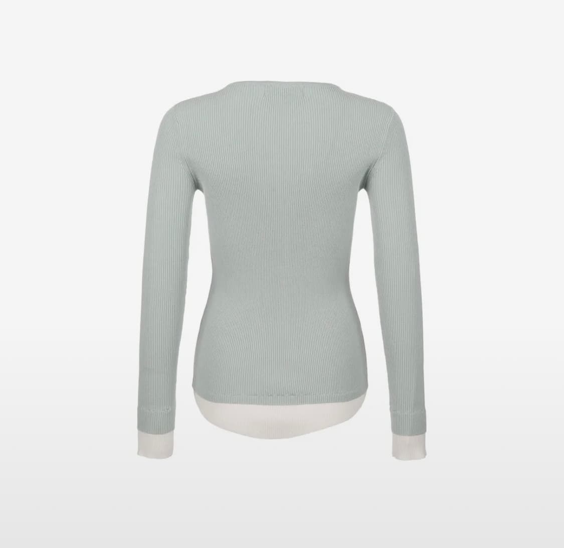 제너럴아이디어 스카프 레이어드 가디건 [MINT]  상품이미지2