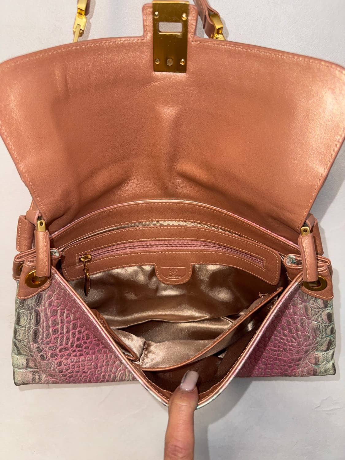 Pink silver python chain shoulder bag 상품이미지5