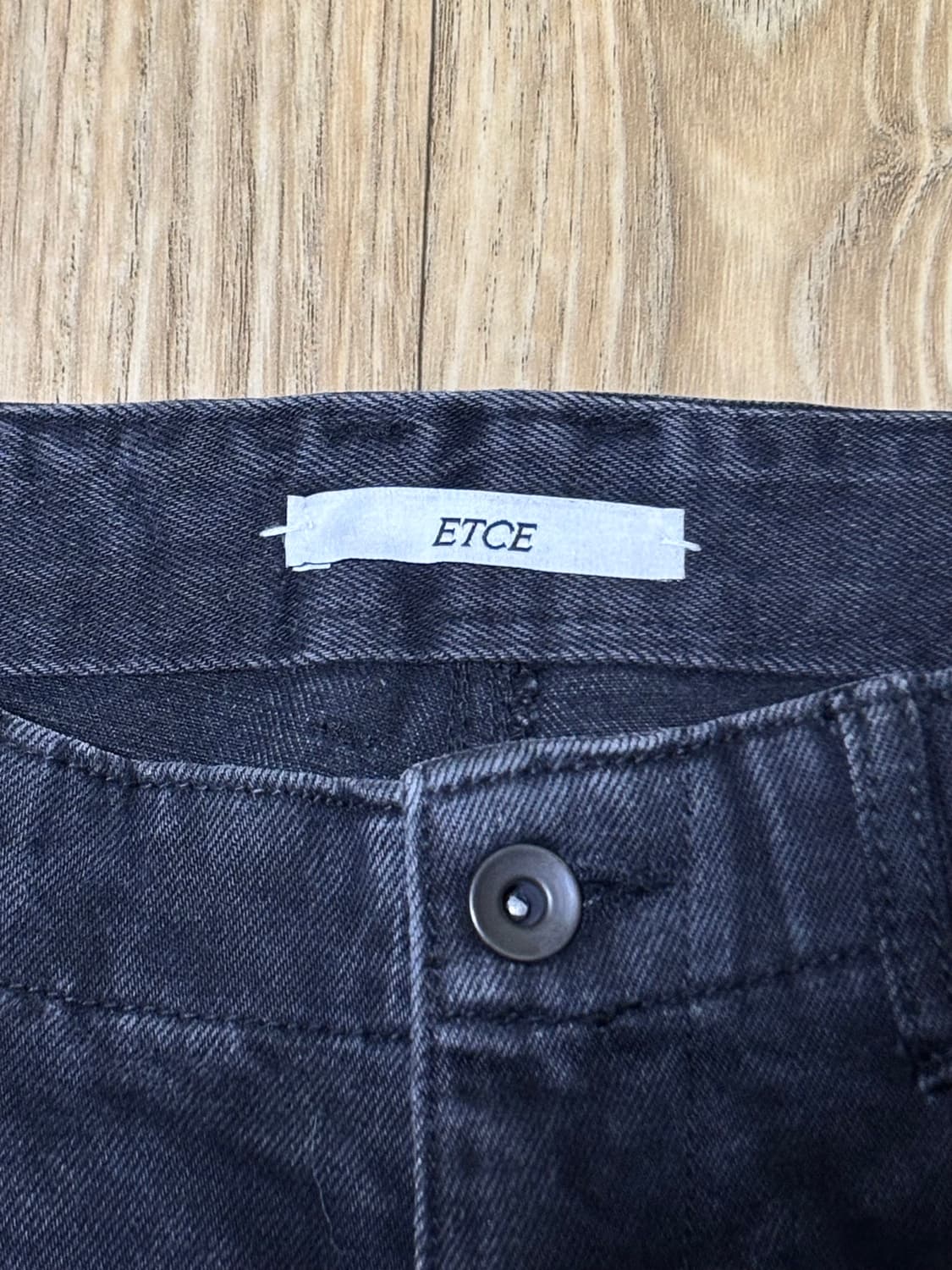 이티씨이 레이어드 백 카고 데님 팬츠 블랙 상품이미지6