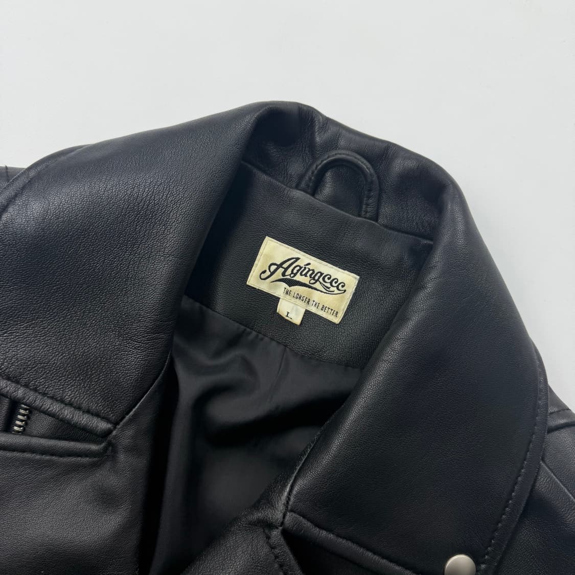 에이징ccc 양가죽 라이더 자켓 상품이미지3