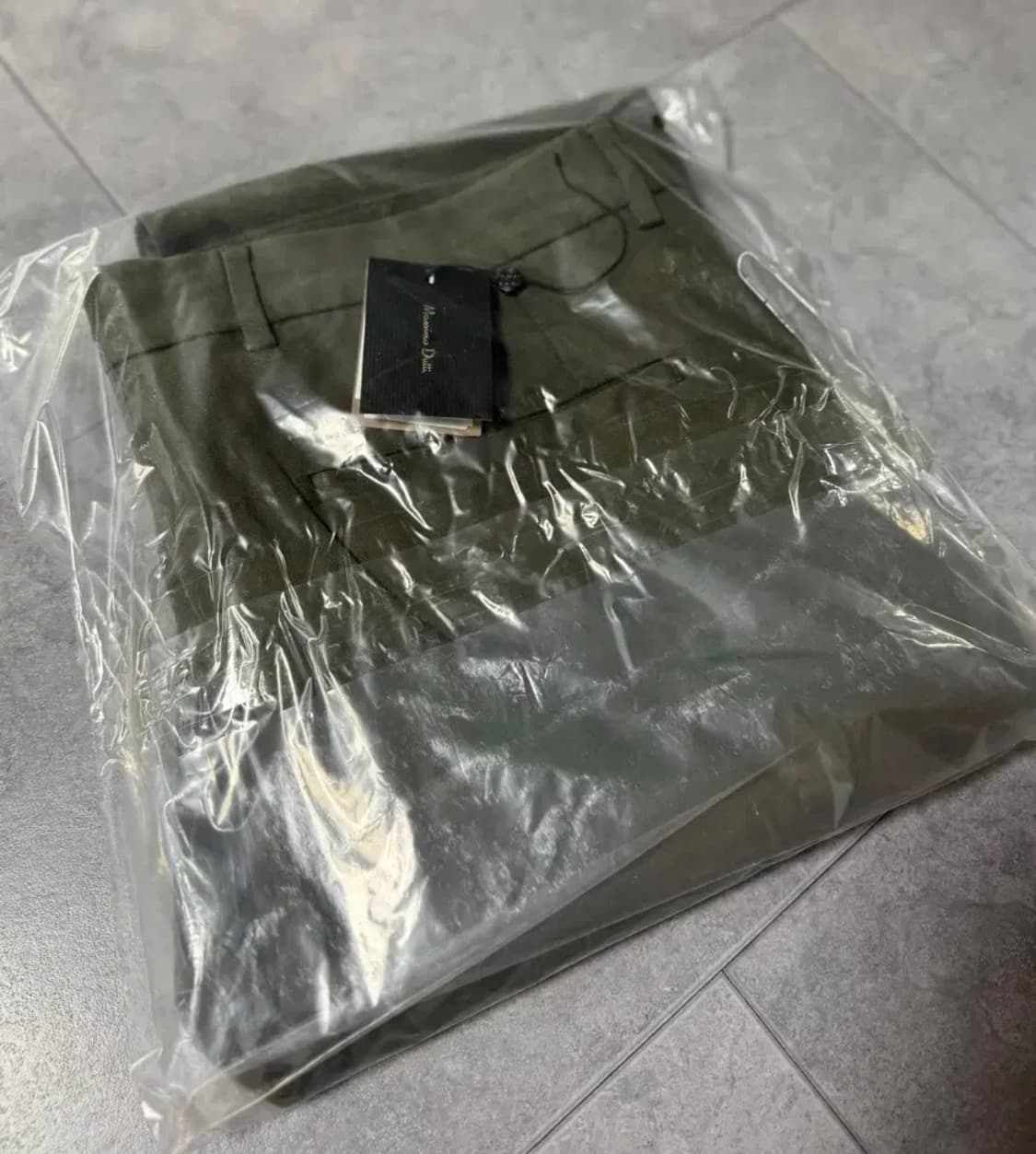 마시모두띠 코튼 블렌드 슬림핏 팬츠 카키 상품이미지2