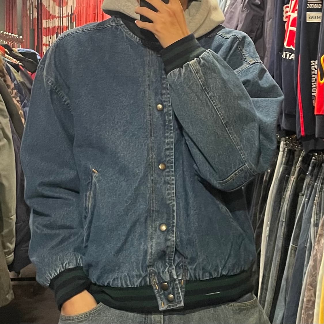 [IM] VTG 데님 바시티 자켓 상품이미지1