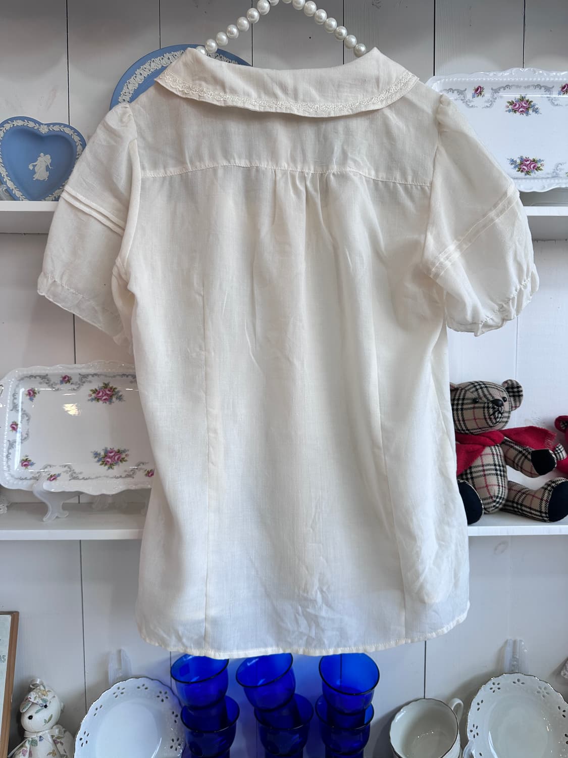 액시즈팜 레이스 블라우스 아이보리 상품이미지4