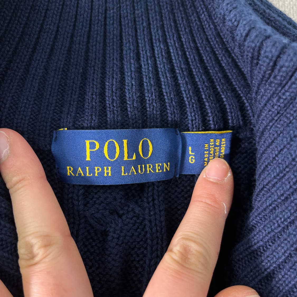 100 폴로랄프로렌 신형 꽈배기 반집업 니트 상품이미지4
