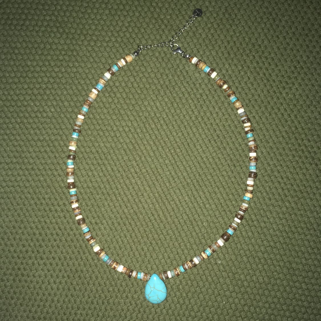 블루 터키석 비즈 목걸이 상품이미지1