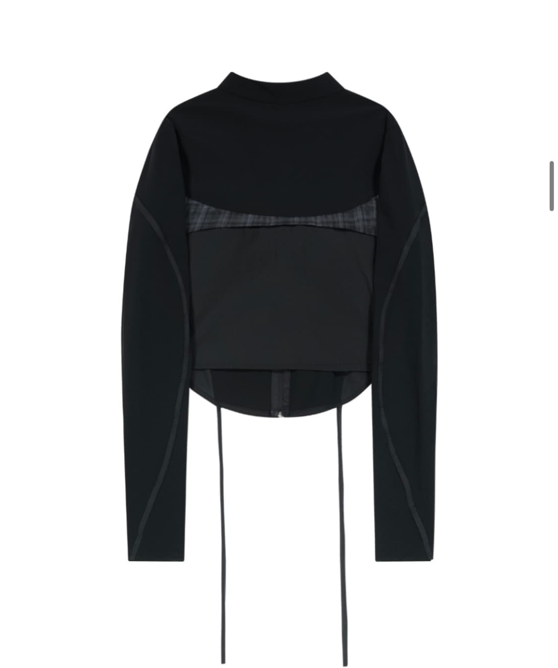 ojos Strap Trimming Pattern Jacket Black 상품이미지2