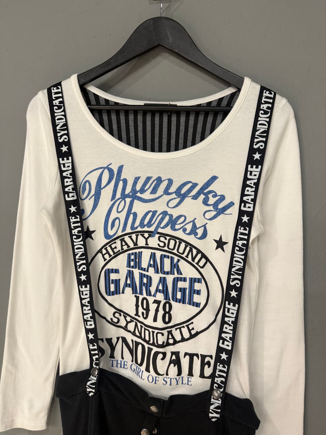 overalls detail lettering long sleeve 상품이미지7