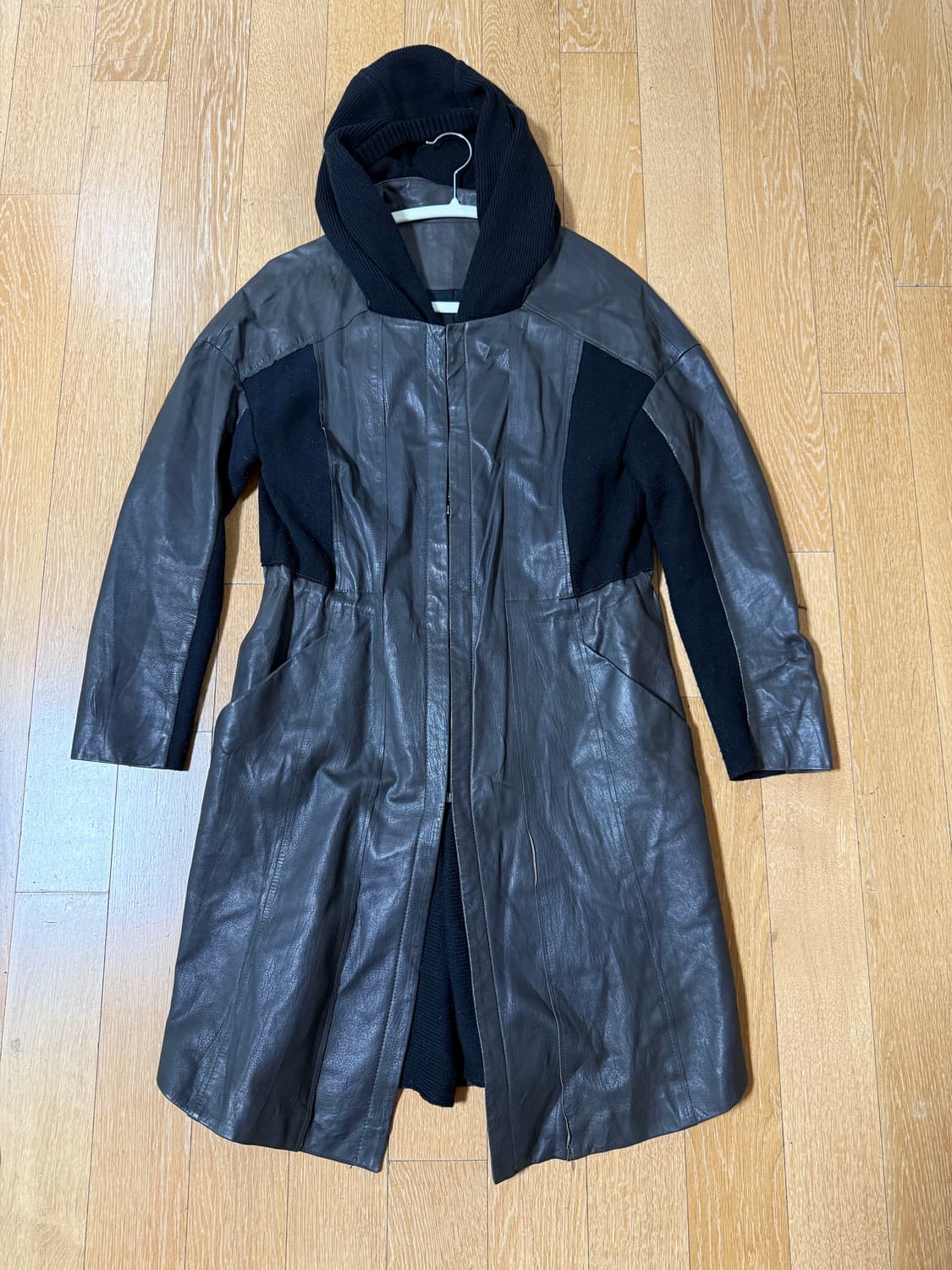 양가죽 후드 코트 M 상품이미지1