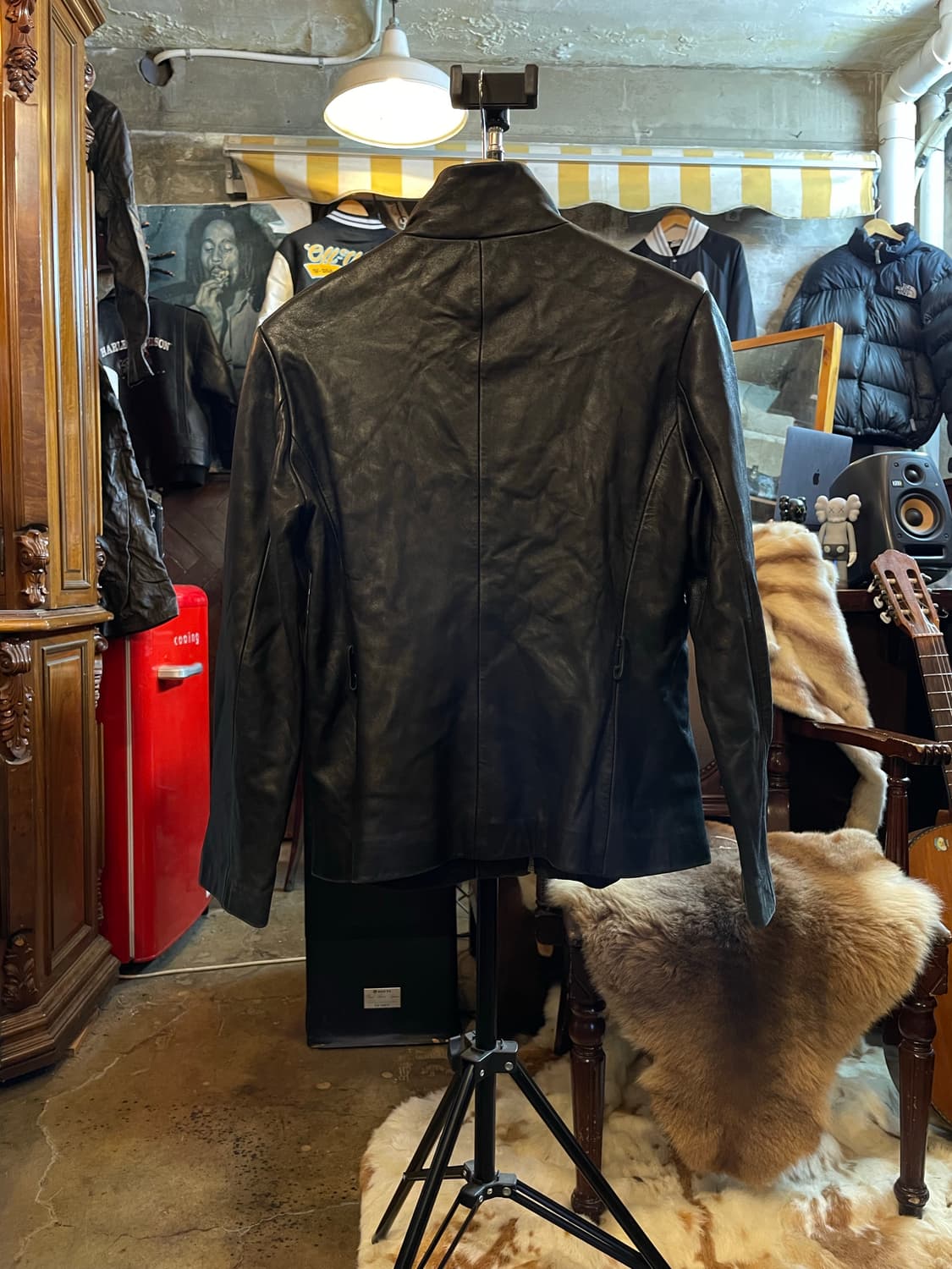 Marc New York 양가죽 바이커 자켓 블랙 상품이미지6