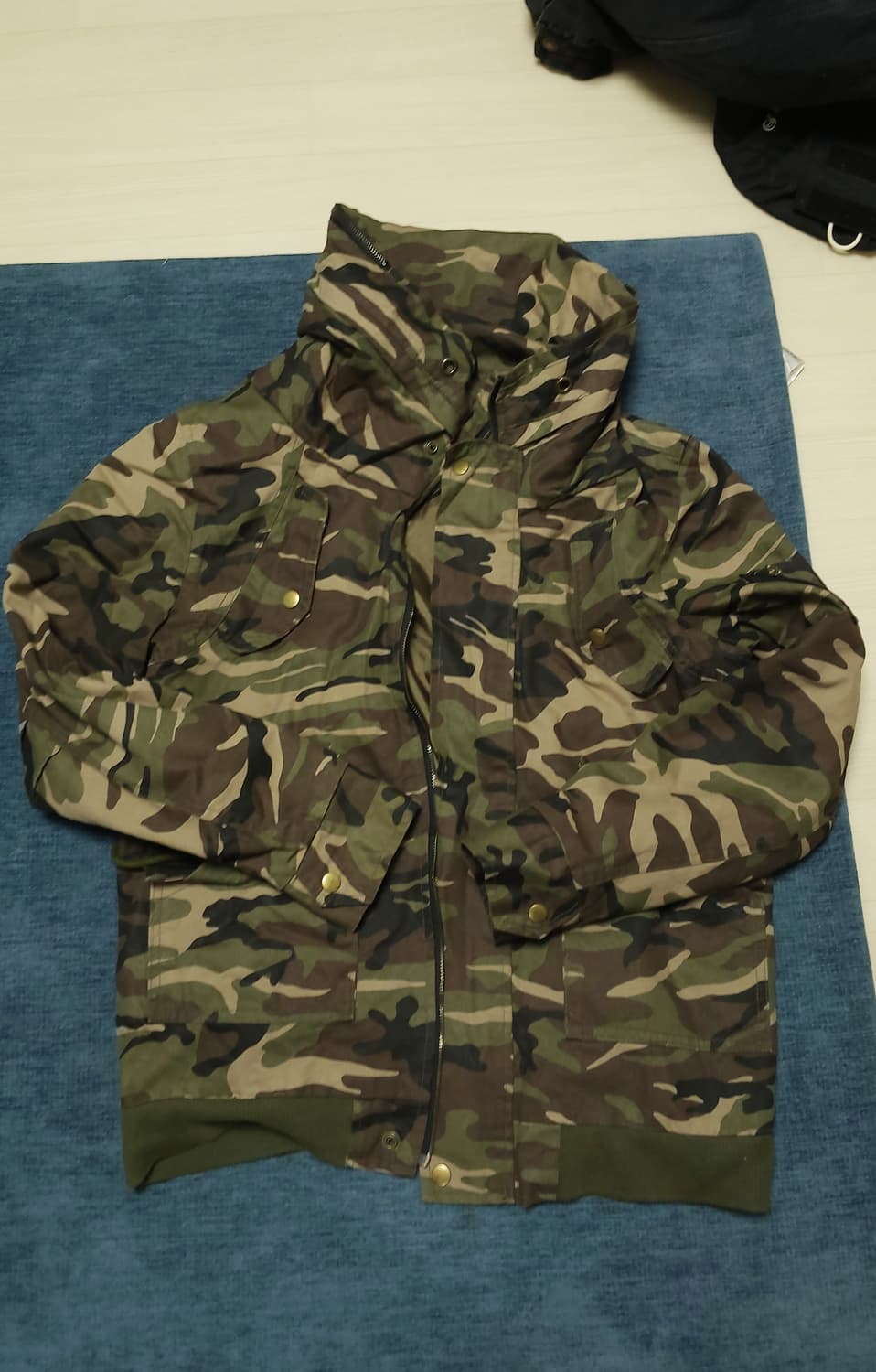 빈티지 밀리터리 카모 집업 L 상품이미지1