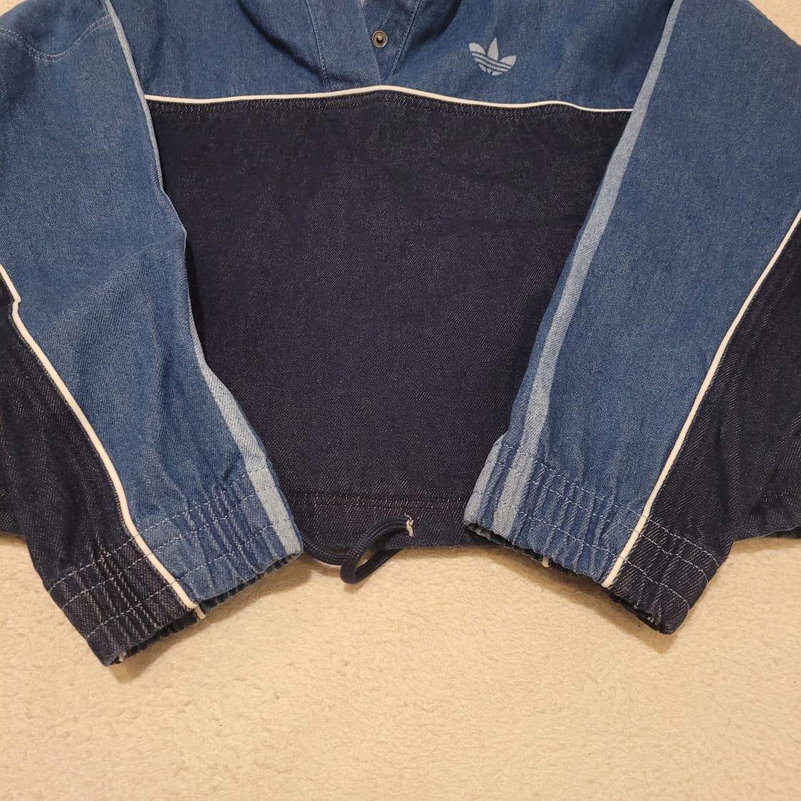 아디다스 우먼 크롭 데님 후드 S 상품이미지4