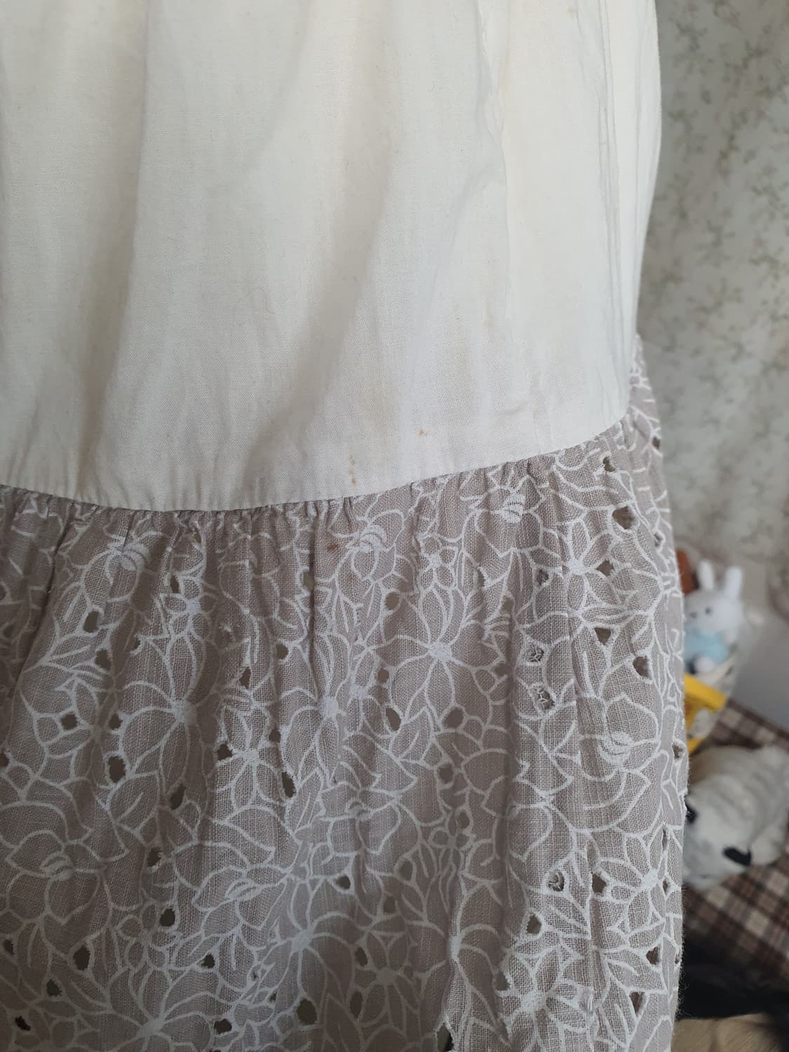 [빈티지] 모리걸 패치워크 레이스 캉캉 롱 스커트 리폼완 상품이미지4