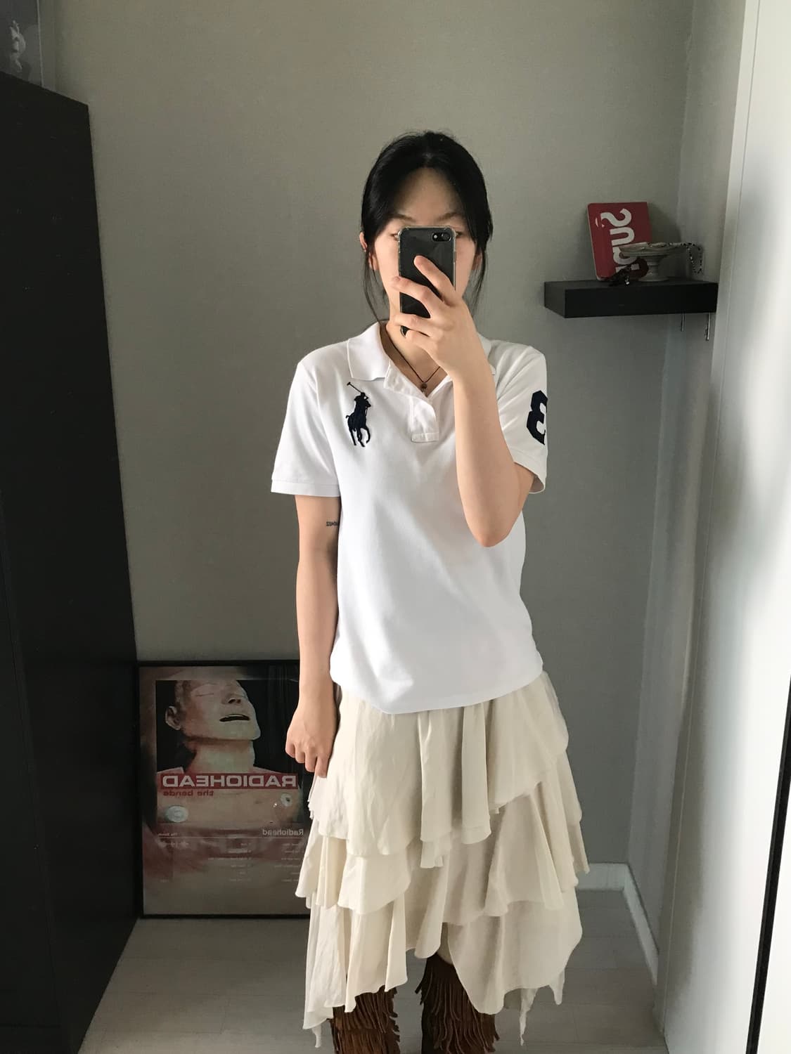 폴로 랄프로렌 빅포니 로고 화이트 카라티 상품이미지4