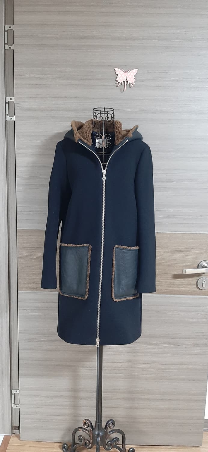 산드로 정품 후드 모직 코트 거의새거 상품이미지1