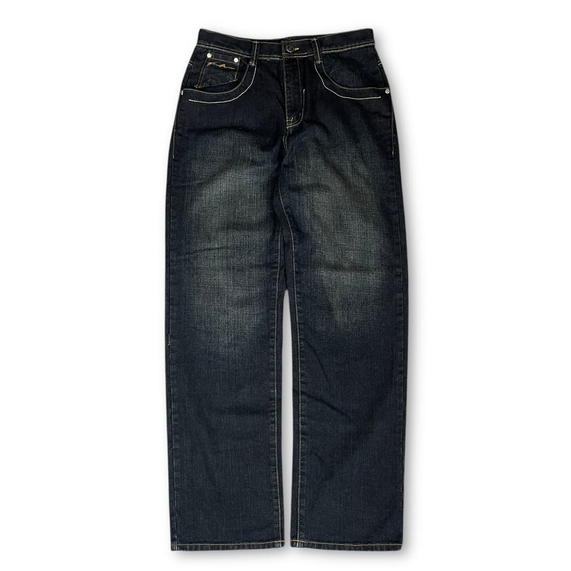 [새상품] (32) 후부 진청 스티치 데님 팬츠 상품이미지1