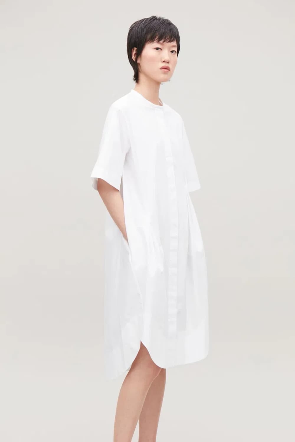 Cos grandad shirt dress with darts 상품이미지3