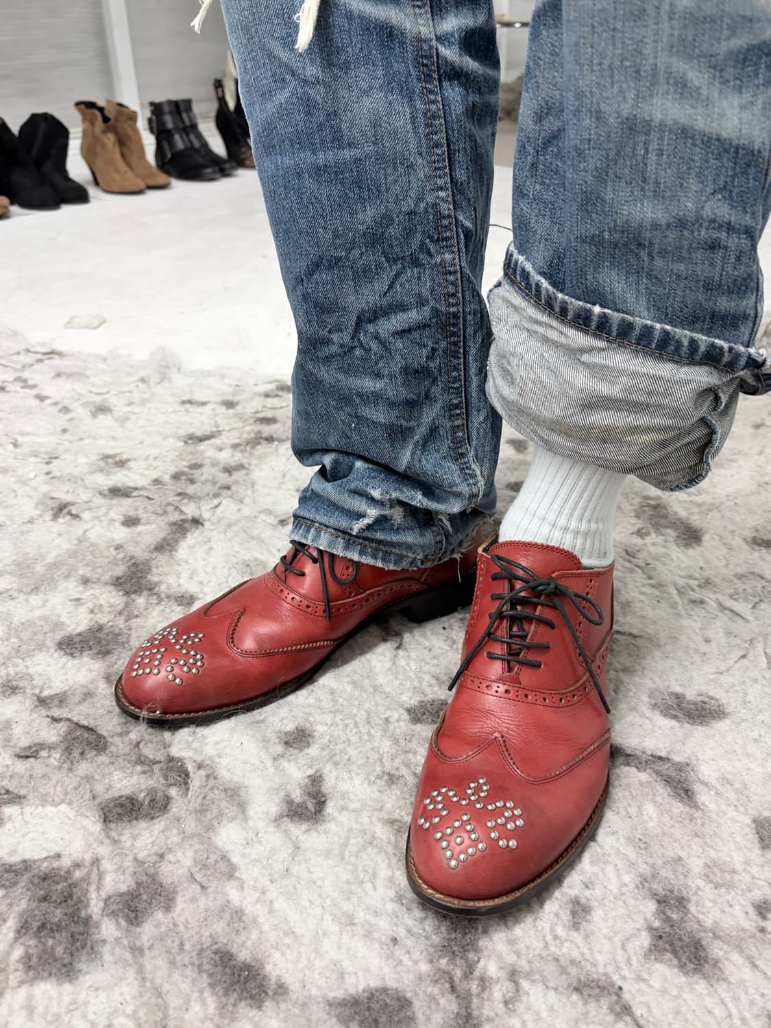 글램 트라이벌 스터드 레더 슈즈 상품이미지6