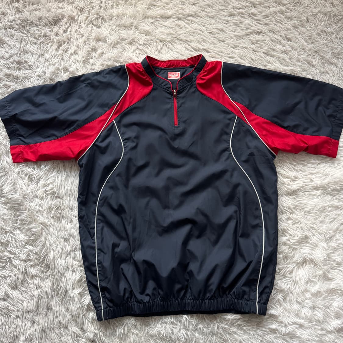 ASICS 일본빈티지 나일론 야구 유니폼 반팔 바람막이 XL 103 상품이미지2