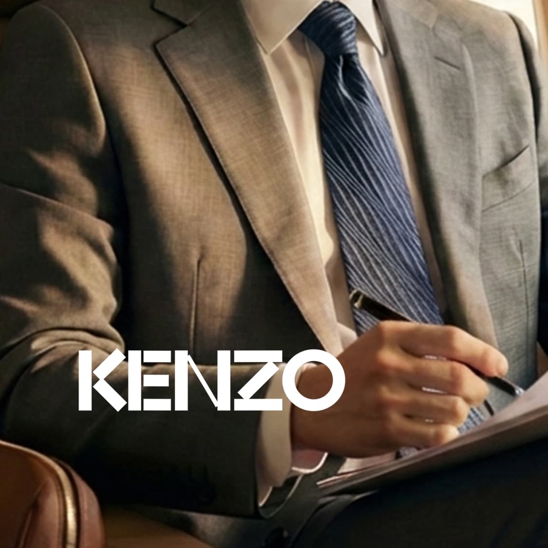 겐조 실크 블루 웨이브 자카드 넥타이 9cm S~A+등급 E897
 상품이미지1