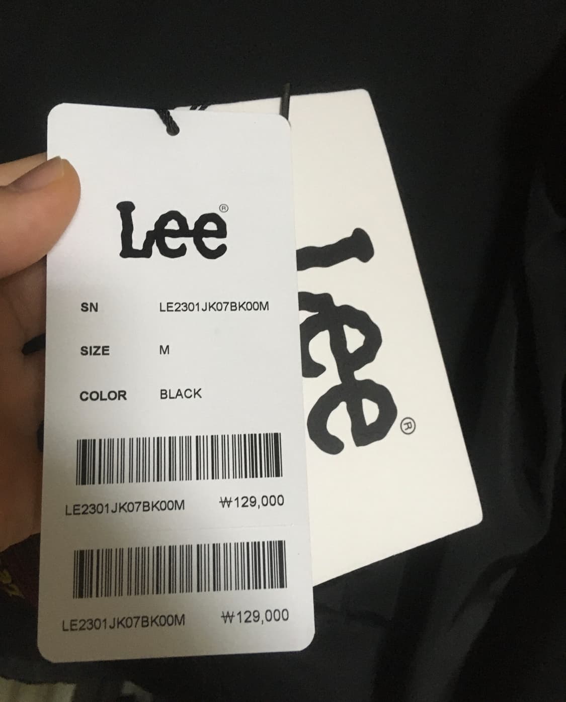 (M)Lee 나일론 코치 자켓 블랙 판매합니다 상품이미지3
