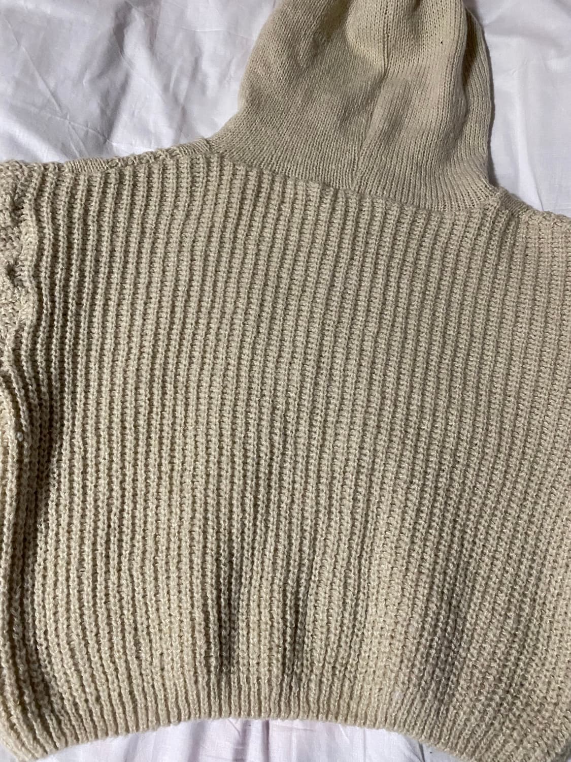 연베이지 니트 후드집업 상품이미지3