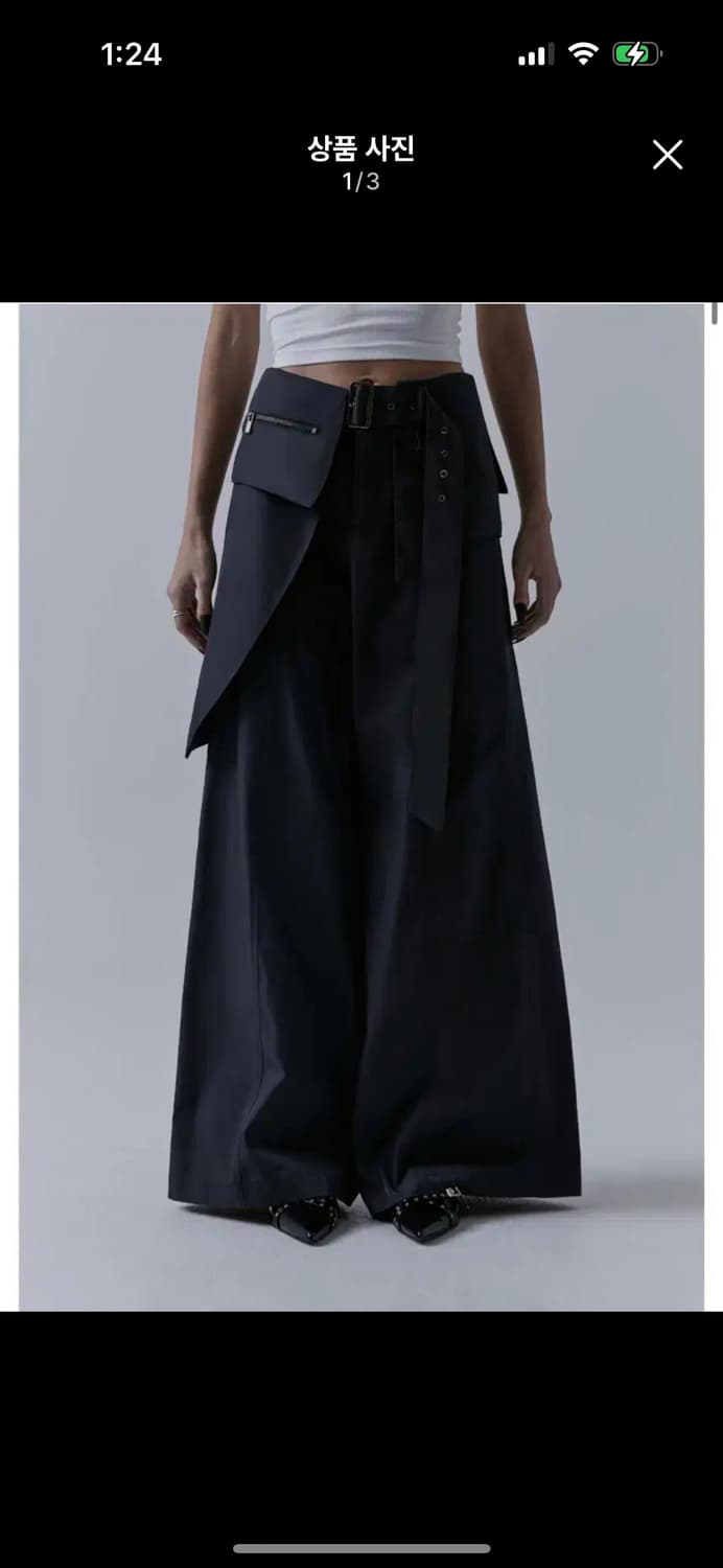 트리밍버드 벨티드 레이어드 랩 팬츠 상품이미지1