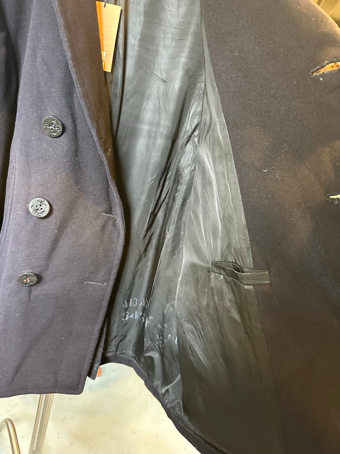 60s Usn 오리지널 헤비 울 8버튼 피코트 상품이미지8