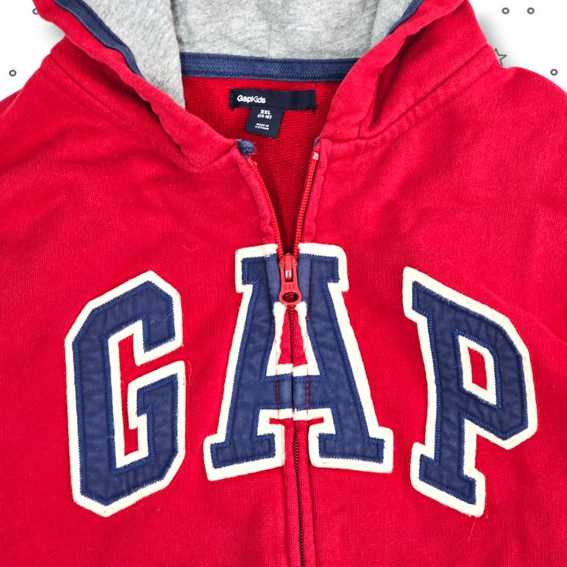 85 GAP 갭 로고 레드 후드집업 상품이미지2