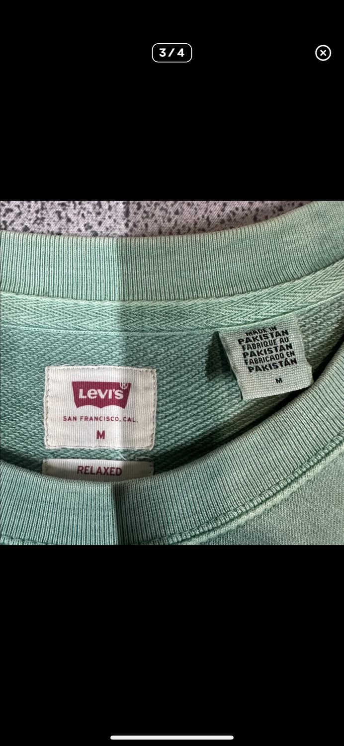  (바배) 리바이스 피그먼트 민트 맨투맨 상품이미지3