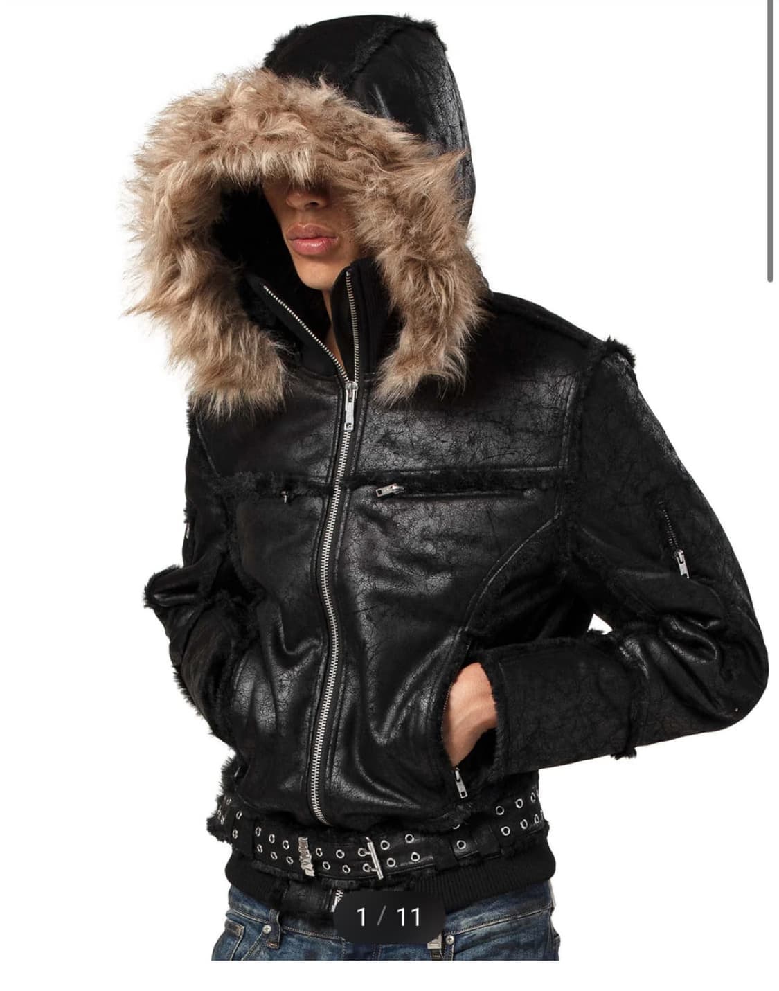 racer worldwide 퍼자켓 블랙 L 상품이미지1