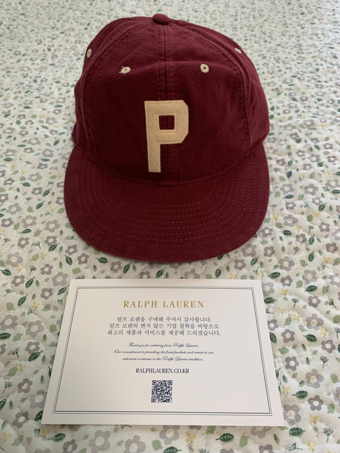 [FREE] 폴로 랄프로렌 25FW 펠트 패치 샤모아 볼 캡 레드 와인 상품이미지6