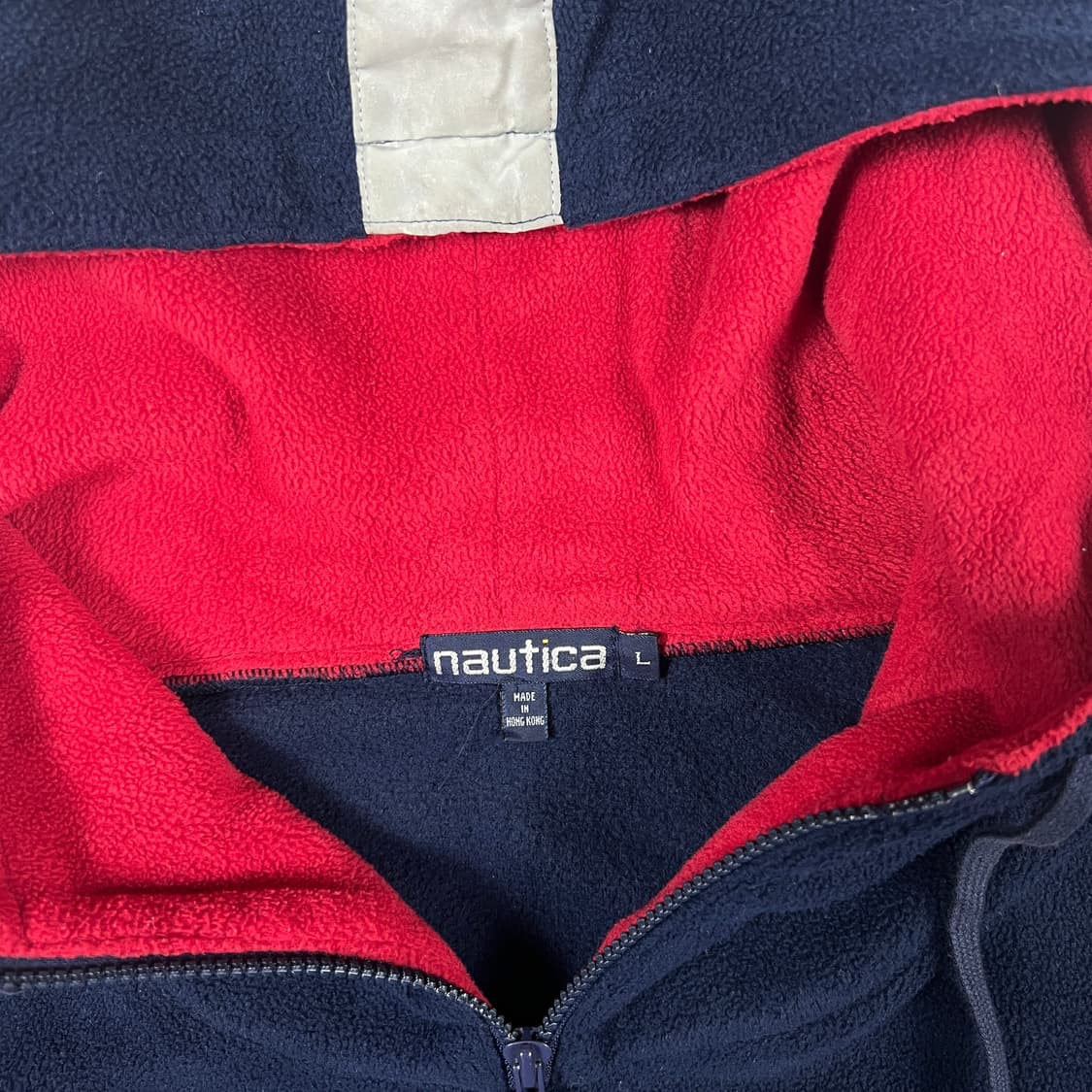 90‘s 노티카 nautica 테크 로고 풀오버 후드 플리스 상품이미지9