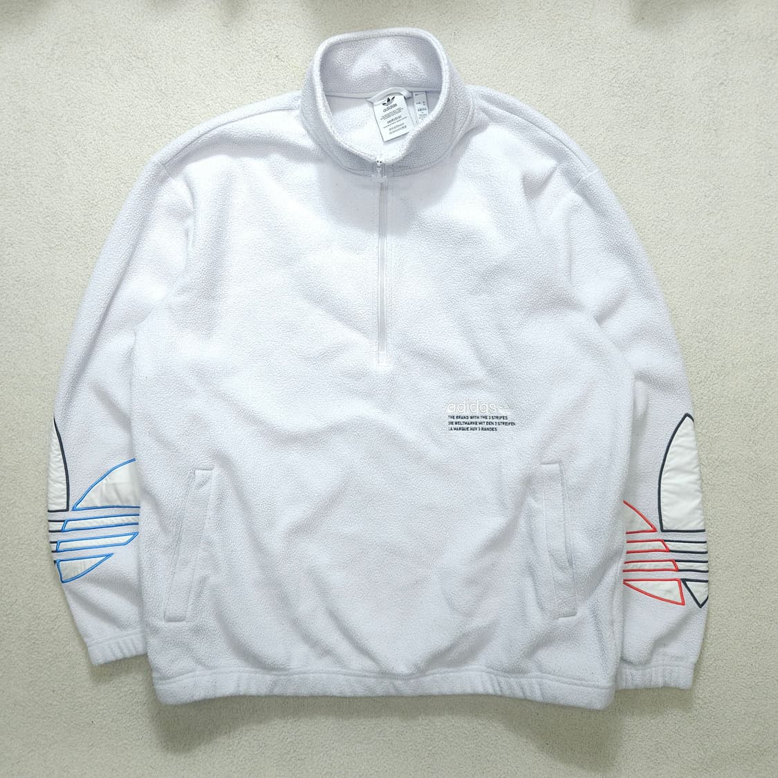 아디다스 트라이 컬러 반집업 후리스 XL 상품이미지2