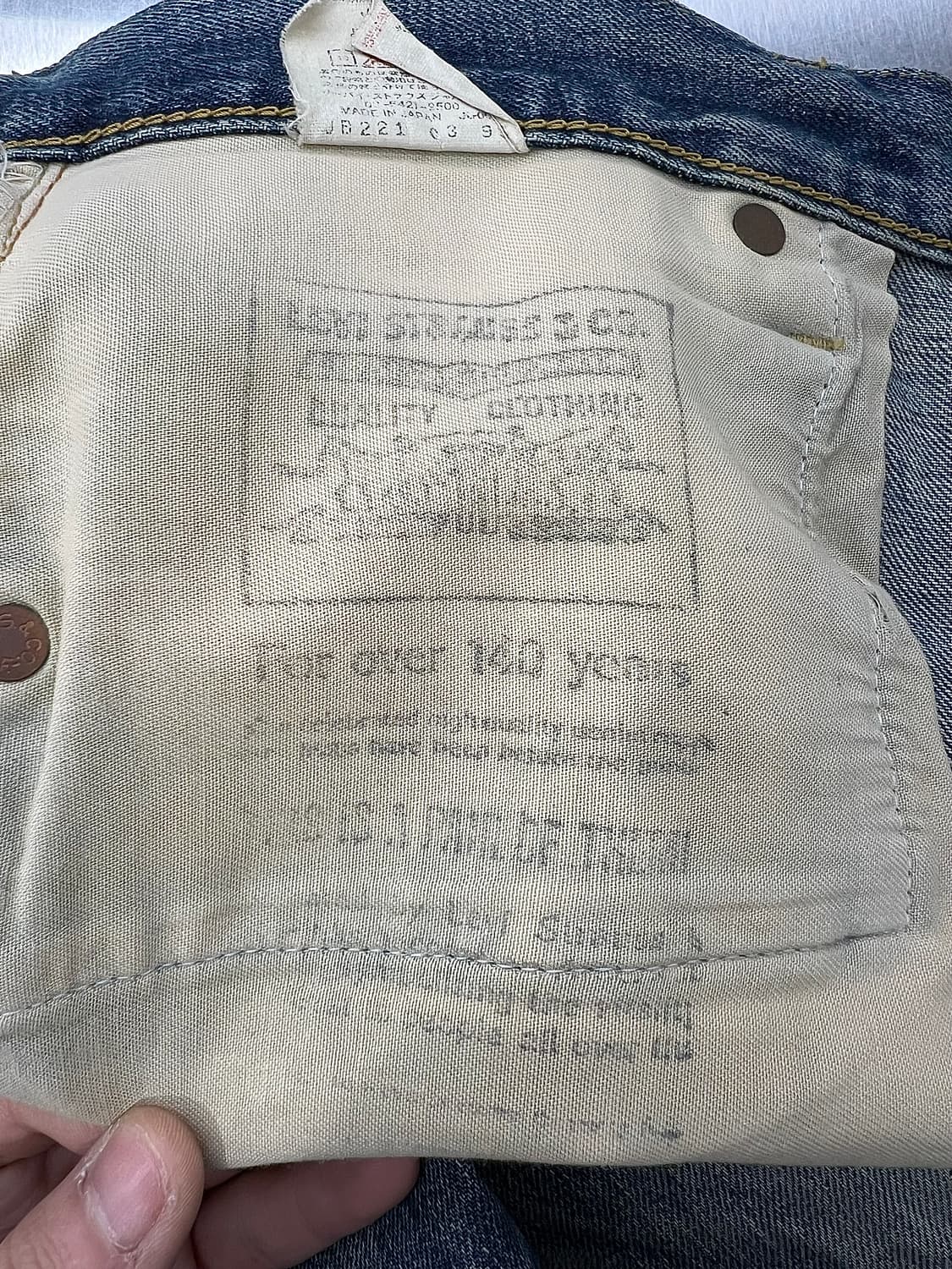 리바이스 빅 E 702 버튼 플라이 하드 페이디드 워시 데님 팬츠 상품이미지7