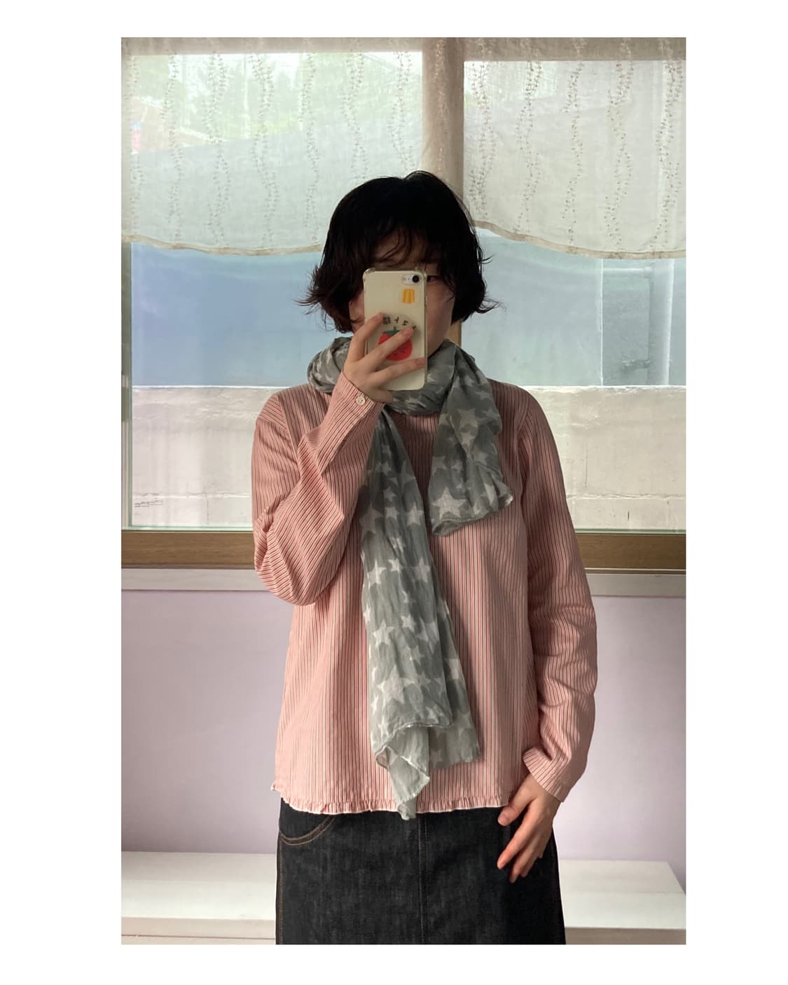 별 패턴  스카프 상품이미지3