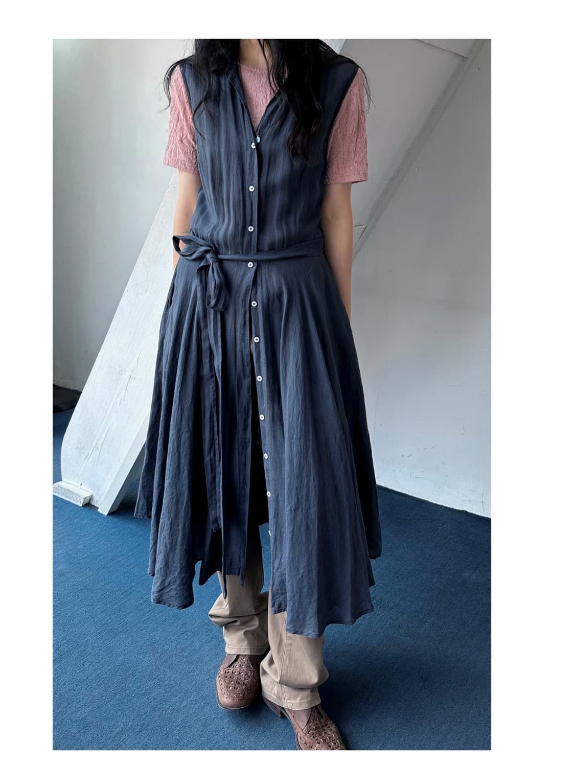 ITALY made natural linen 3way sleeveless 상품이미지1