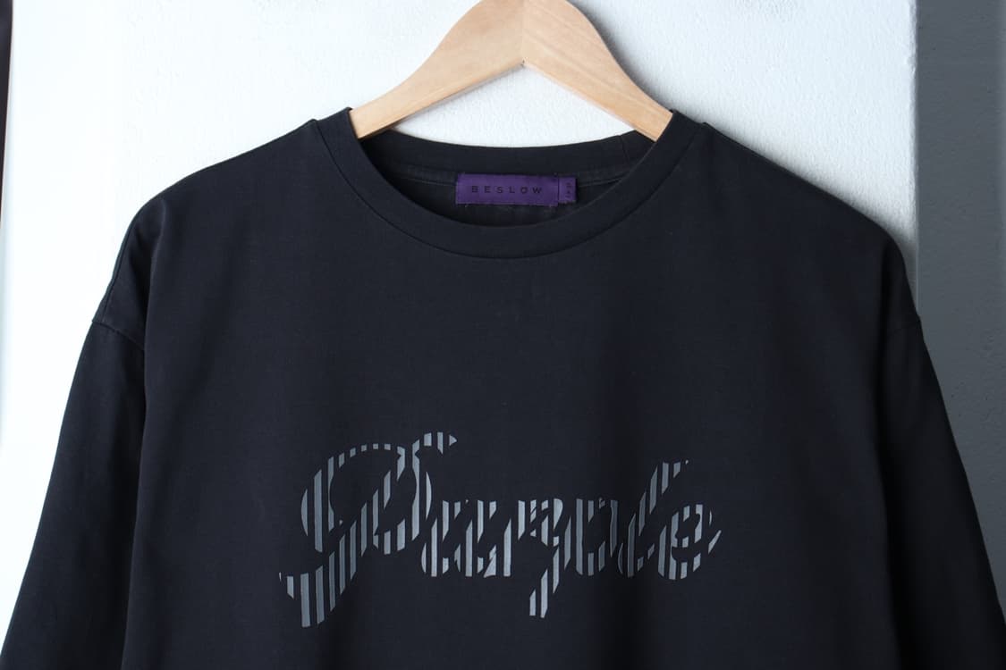 (L-2XL) 비슬로우 반팔 티셔츠 빅로고 블랙 올드스쿨-H31397 상품이미지3