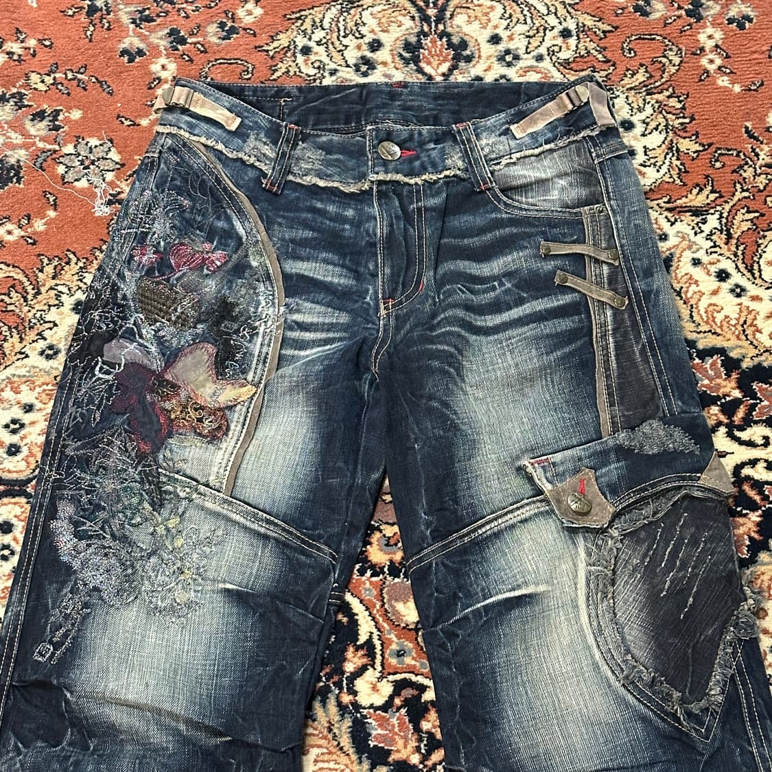 Tankus 오리엔탈 자수 데님 팬츠 (29) 상품이미지2