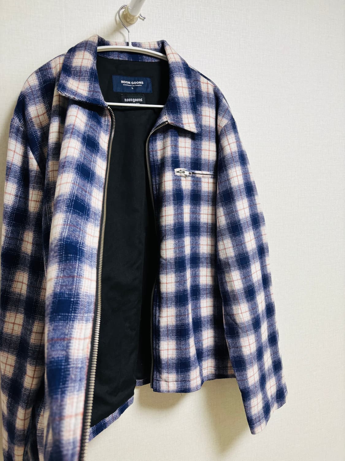 눈군즈 NOON GOONS 체크 블루 자켓 상품이미지2